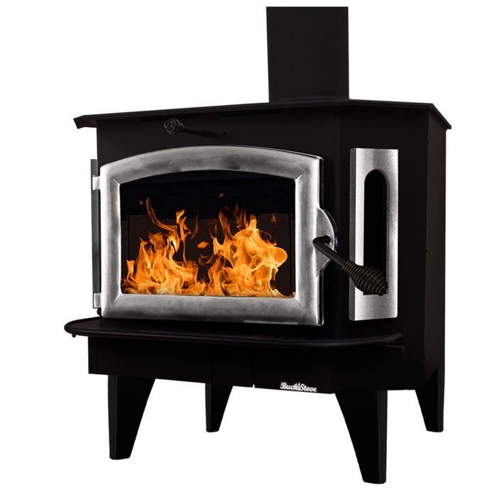 Buck Stove Model 91 Large Wood Burning Stove, High-Efficiency, Catalytic, 62,745 BTU, Heats 1600-3200 sq ft, Freestanding/Insert Options