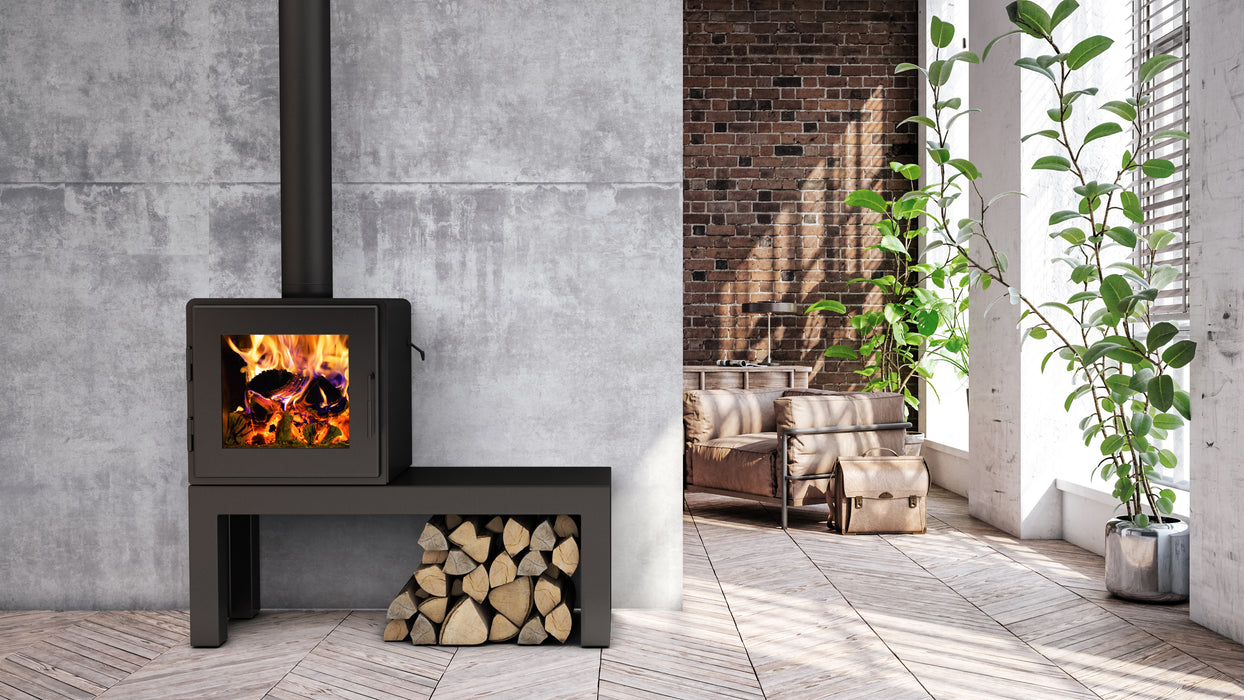 MF Fire Nova 2 Large Wood Burning Stove, Heats 2500 sq ft, Freestanding, Tower, or Bench Models, 22" Log, 75,000 BTU