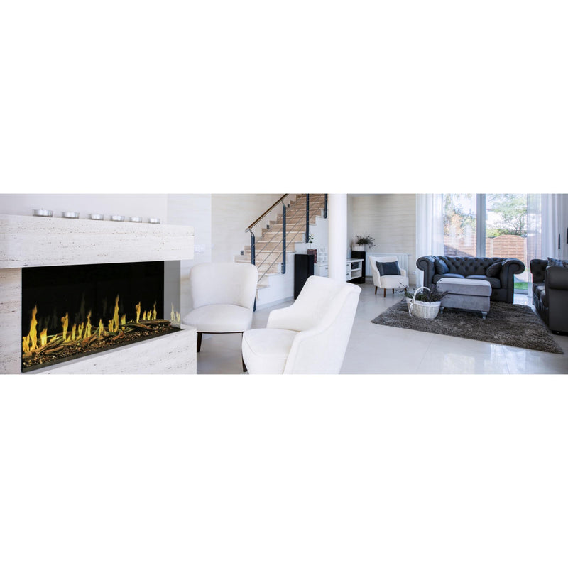 Modern Flames Orion Multi-Sided Linear Electric Fireplace, 52 60" 76" 100" 120", HELIOVISION™ Flame, Wi-Fi Control