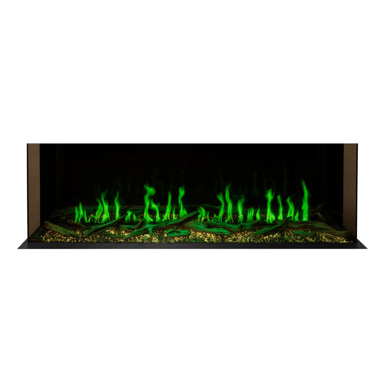 Modern Flames Orion Multi-Sided Linear Electric Fireplace, 52 60" 76" 100" 120", HELIOVISION™ Flame, Wi-Fi Control