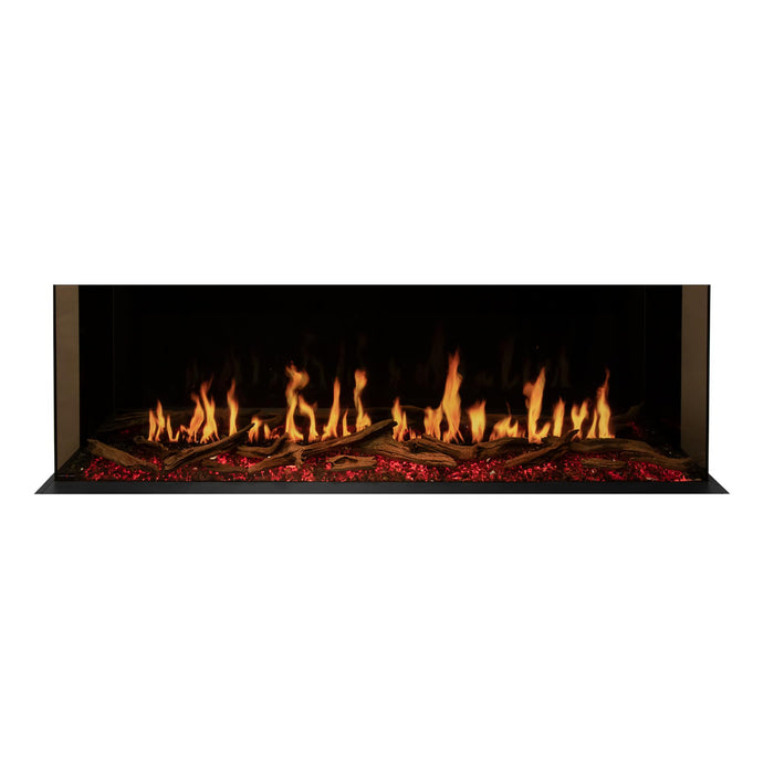 Modern Flames 52 inch Linear Wall Mounted Electric Fireplace Orion Multi Sided Viewing Option,  Built in Heater, HELIOVISION Flame, Customizable Fire Colors, Smart Control, OR52-MULTI