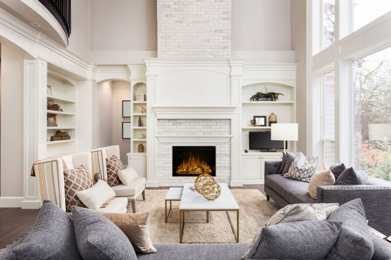 Modern Flames Redstone Series Electric Fireplace – 26", 30", 36", 42", 54" Insert & Built-In, Multi-Color Flames, 5,000 BTU Heater