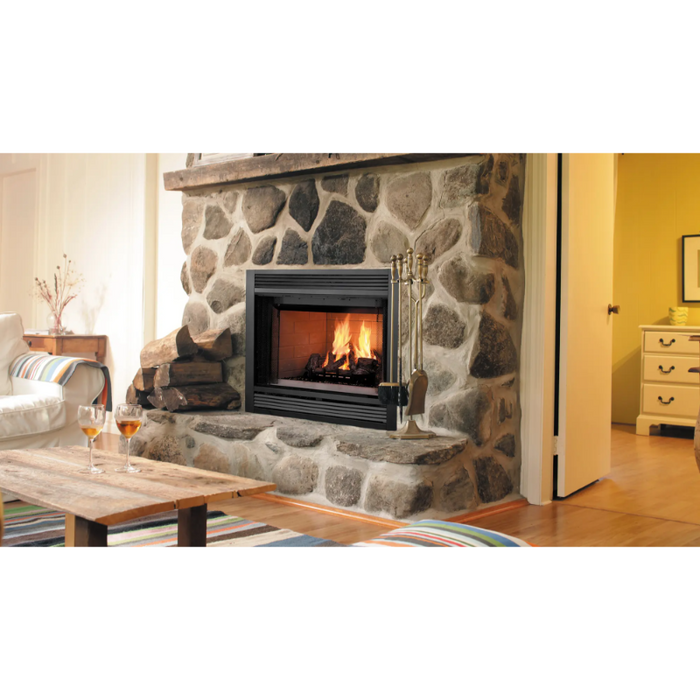 Majestic Sovereign 42-inch Wood Burning Fireplace Insert, Full Refractory Lining, Steel Grate, Front Access Damper