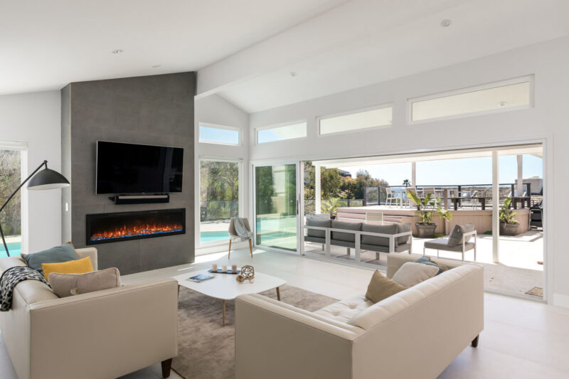Modern Flames Spectrum Slimline Series Linear Electric Fireplace, Recessed or Wall-Mounted 50″, 60″, 74″, 100″