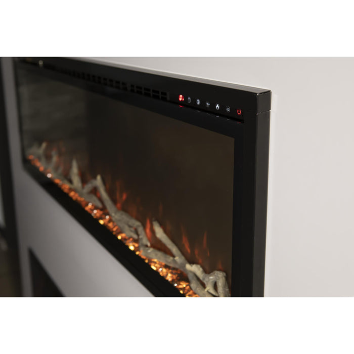 Modern Flames 100 inch Wall Mounted Electric Fireplace, Spectrum Slimline, 12 Flame Colors, Touch Screen Controls, SPS-100B