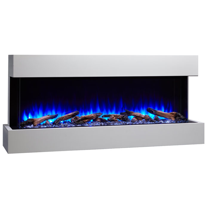 SimpliFire 55-inch Scion Trinity Fireplace, Multiple Viewing and Install Options, Floating Mantel System, Realistic Flame Effects, Modern Design and Controls