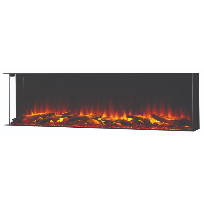 SimpliFire 55-inch Scion Trinity Fireplace, Multiple Viewing and Install Options, Floating Mantel System, Realistic Flame Effects, Modern Design and Controls