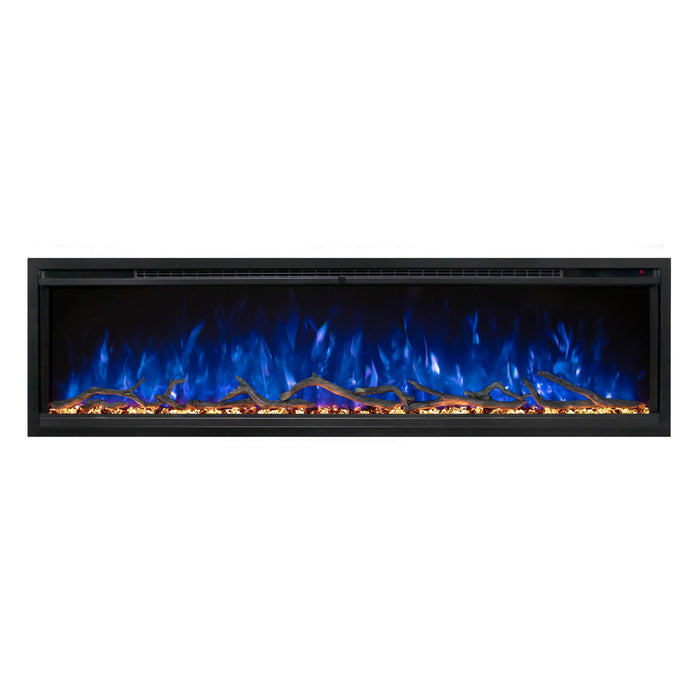 Modern Flames 100 inch Wall Mounted Electric Fireplace, Spectrum Slimline, 12 Flame Colors, Touch Screen Controls, SPS-100B