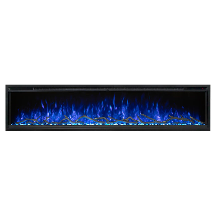 Modern Flames 100 inch Wall Mounted Electric Fireplace, Spectrum Slimline, 12 Flame Colors, Touch Screen Controls, SPS-100B