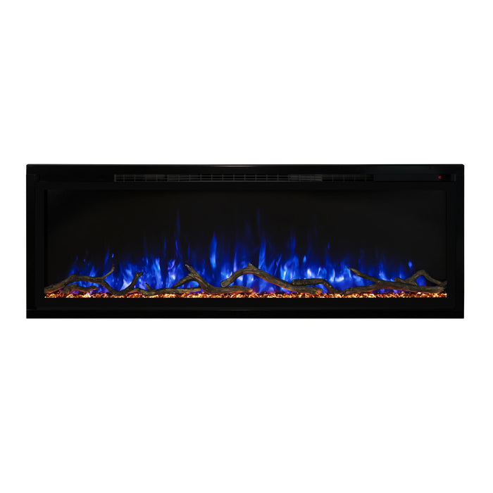 Modern Flames 100 inch Wall Mounted Electric Fireplace, Spectrum Slimline, 12 Flame Colors, Touch Screen Controls, SPS-100B