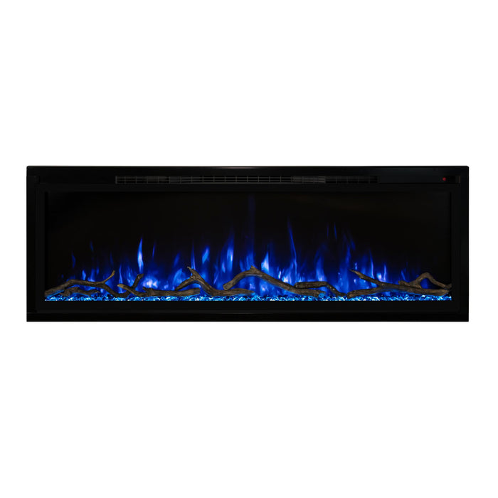 Modern Flames 100 inch Wall Mounted Electric Fireplace, Spectrum Slimline, 12 Flame Colors, Touch Screen Controls, SPS-100B