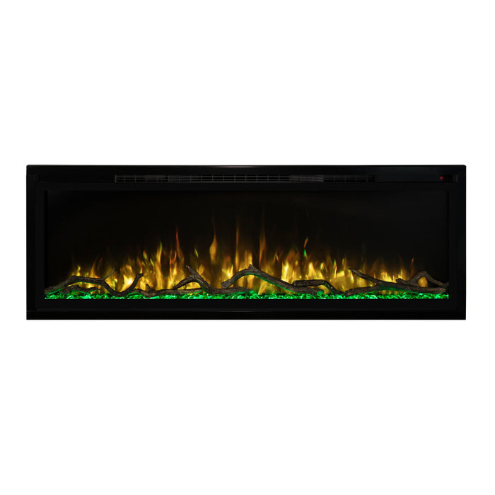 Modern Flames 100 inch Wall Mounted Electric Fireplace, Spectrum Slimline, 12 Flame Colors, Touch Screen Controls, SPS-100B