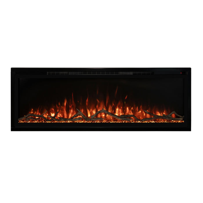 Modern Flames 100 inch Wall Mounted Electric Fireplace, Spectrum Slimline, 12 Flame Colors, Touch Screen Controls, SPS-100B