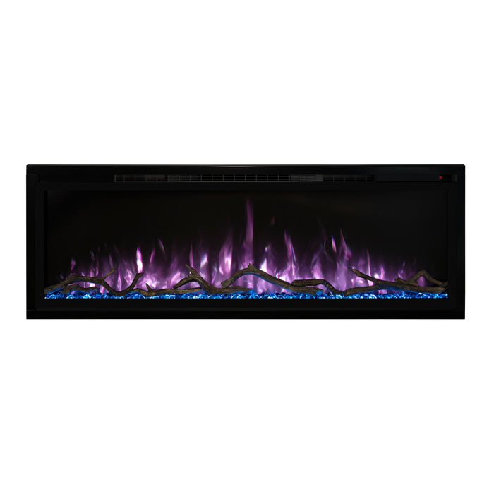 Modern Flames 100 inch Wall Mounted Electric Fireplace, Spectrum Slimline, 12 Flame Colors, Touch Screen Controls, SPS-100B