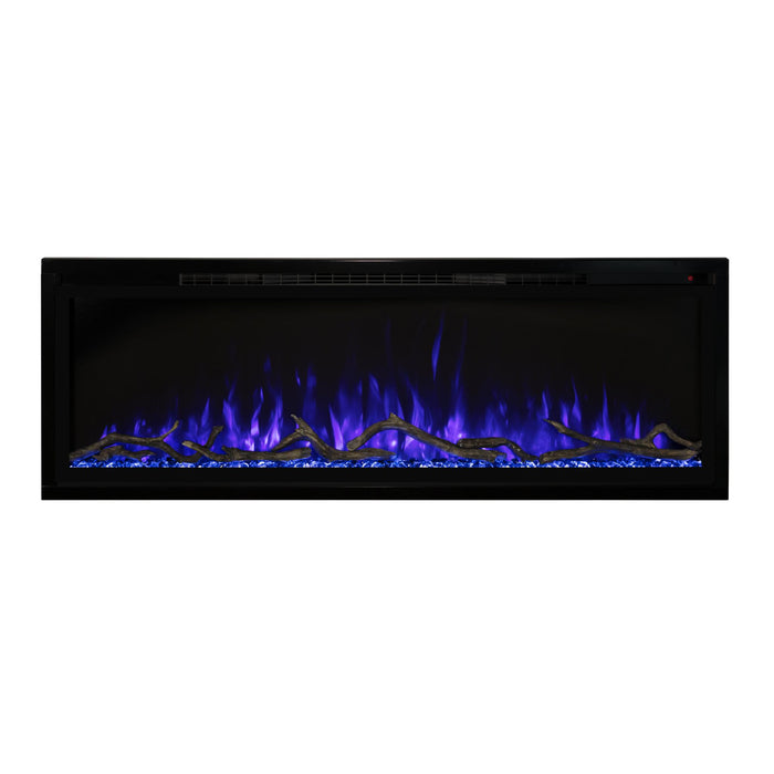 Modern Flames 100 inch Wall Mounted Electric Fireplace, Spectrum Slimline, 12 Flame Colors, Touch Screen Controls, SPS-100B