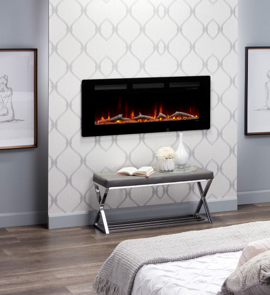 Dimplex Sierra Wall-Mount or Table-Top Electric Fireplace, Customizable Flame Effects, Multi-Media Ember Bed, Cool-to-the-Touch Glass