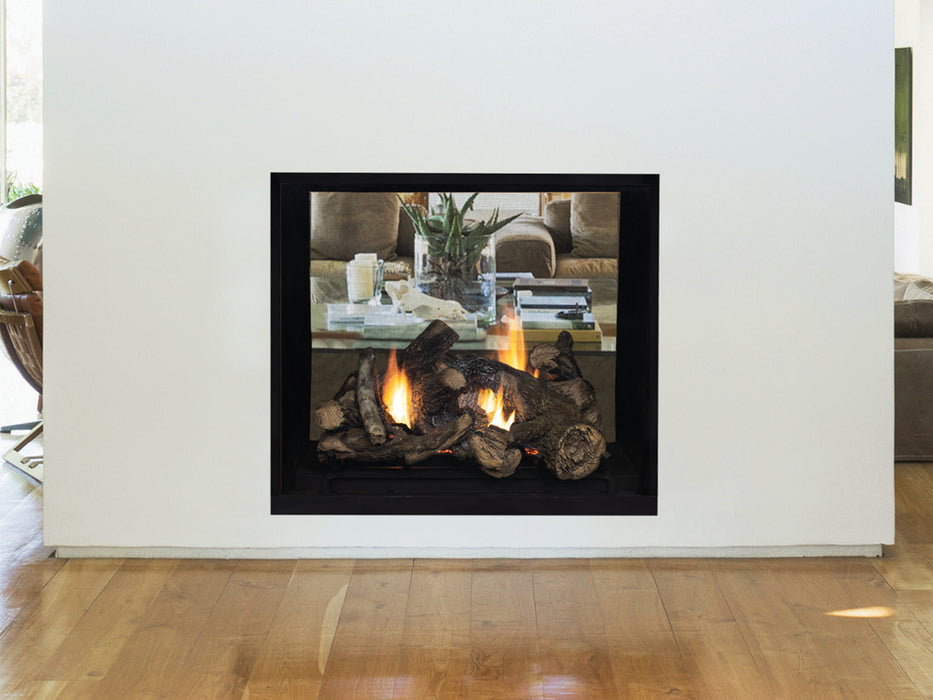 Superior 35-Inch See-Through Direct Vent Gas Fireplace Dual-Sided Viewing, High Heat Output, Seamless Multi-Room Ambiance, DRT35ST