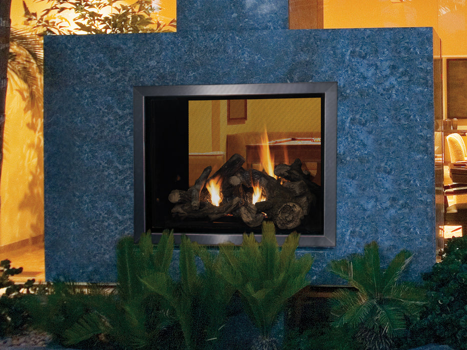 Superior 35-Inch See-Through Direct Vent Gas Fireplace Dual-Sided Viewing, High Heat Output, Seamless Multi-Room Ambiance, DRT35ST