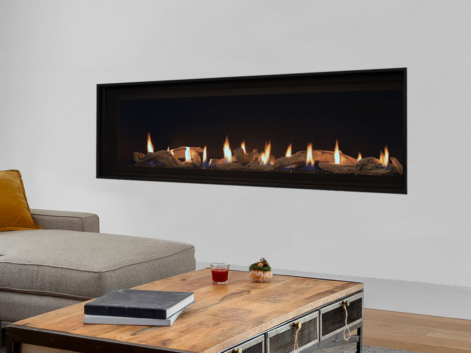 Superior 48 inch Linear Direct Vent Gas Fireplace, Natural Gas, Frameless Design, Expansive Viewing Area, Adjustable Flame Modulation, Ceramic Glass, Remote Control Operation, Safety Shut-Off, and Reliable Year-Round Performance, DRL4048