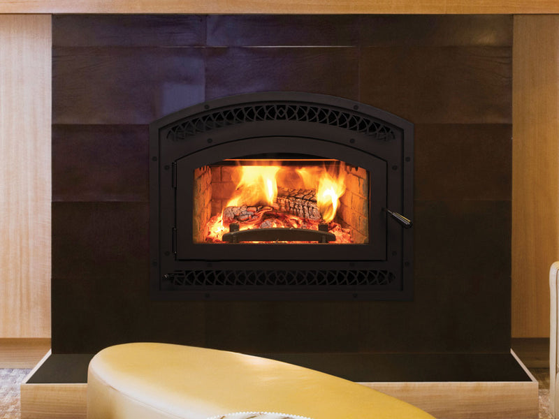 Superior EPA Certified Wood Burning Fireplace Insert with Blower, Air Kit & Ceramic Glass