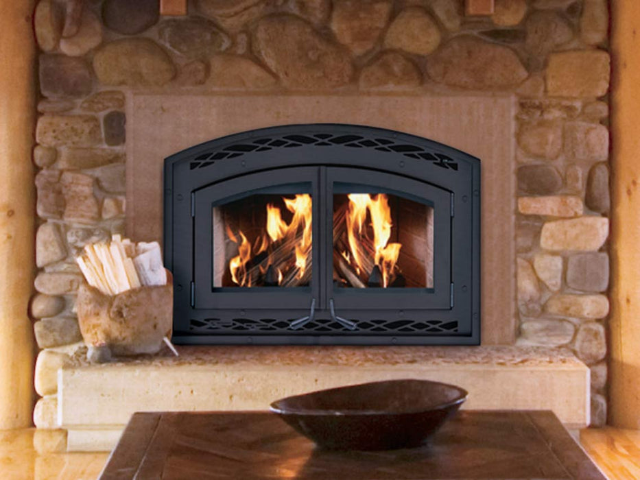 Superior Large Wood Burning Fireplace Insert with Blower, Air Kit & Ceramic Glass, EPA Certified, Washington State Approved, Non-Catalytic, WCT6940