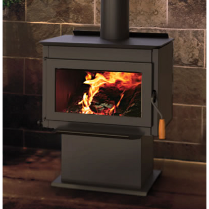 IronStrike Tahoma 1600 Wood-Burning Stove, 55,600 BTU, Heats 1200-2000 sq ft, 16" Logs, EPA Certified