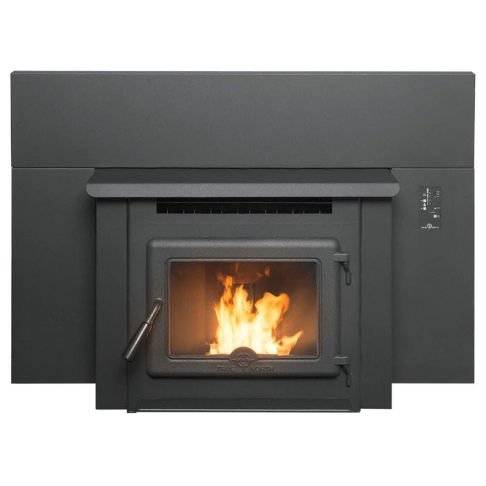 True North TN40 Pellet Burning Fireplace Insert, Hopper up to 60lbs, Low-Maintenance Operation, Advanced Digital Controls, Automatic Igniter, Five Heat Control Levels