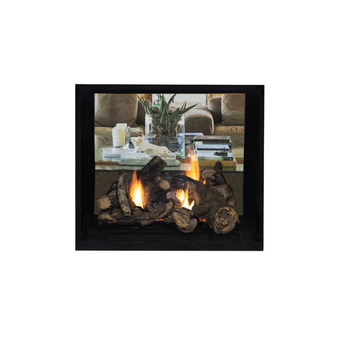 Superior 35-Inch See-Through Direct Vent Gas Fireplace Dual-Sided Viewing, High Heat Output, Seamless Multi-Room Ambiance, DRT35ST