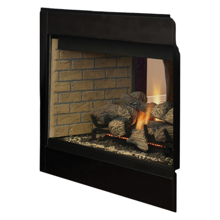 Superior 63-Inch See-Through Direct Vent Gas Fireplace Dual-Sided Viewing, High Heat Output, Customizable Interiors, Power Vent Compatibility, Seamless Multi-Room Ambiance, DRT63ST