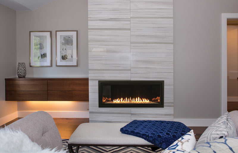 Empire 48-inch Ventless Gas Fireplace Boulevard, Includes Remote Control, Customizable Liner Kits Decorative Fronts and Crushed Glass Options VFLB48