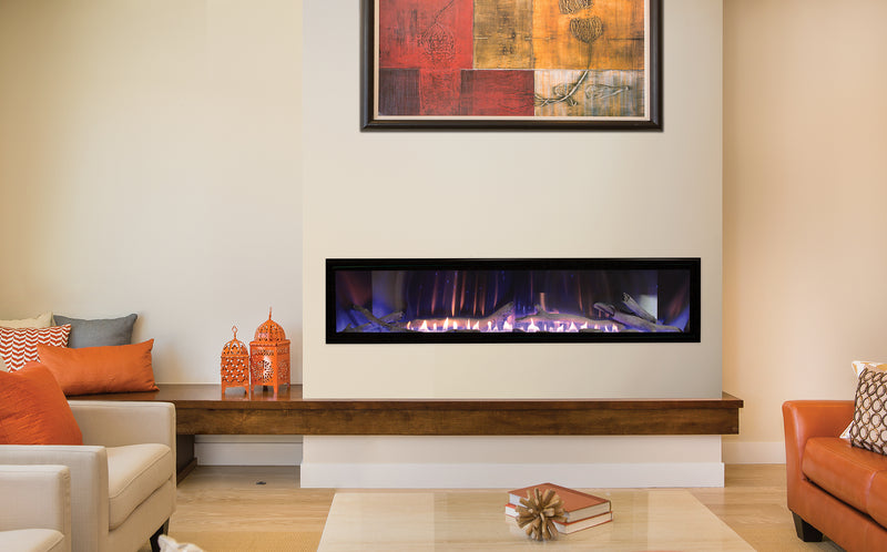 Empire 48-inch Ventless Gas Fireplace Boulevard, Includes Remote Control, Customizable Liner Kits Decorative Fronts and Crushed Glass Options VFLB48