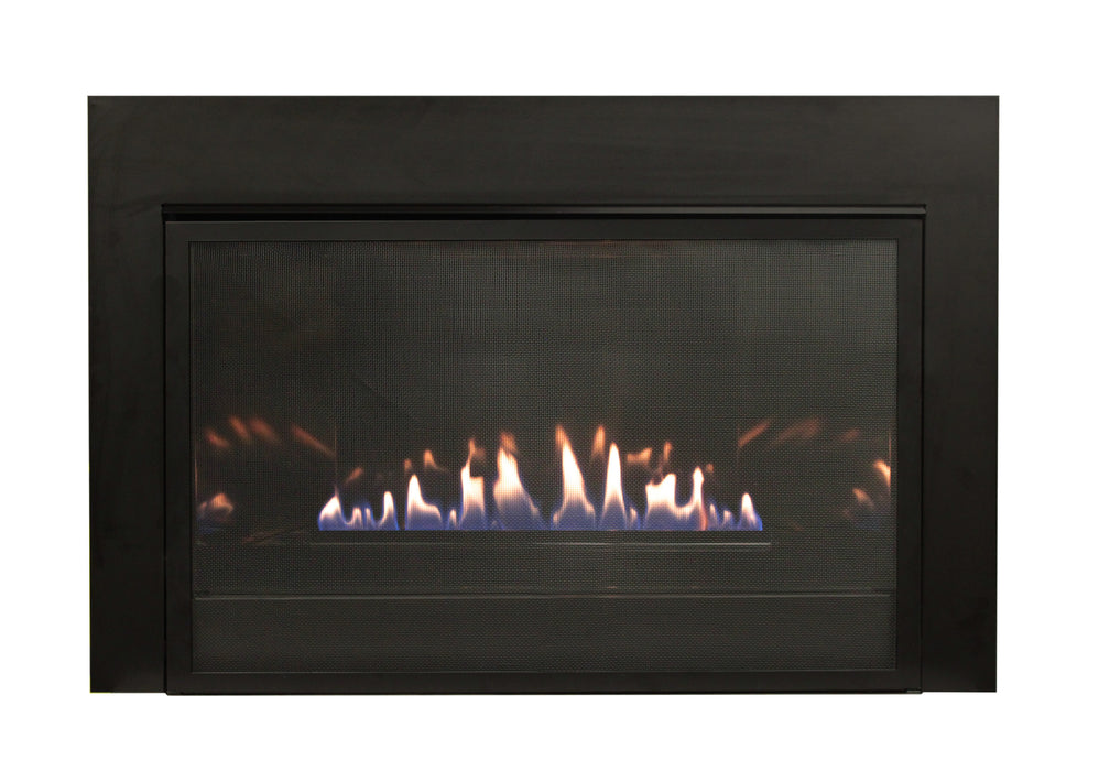 Empire 20-inch Ventless Gas Fireplace Loft Series, Black Reflective Liner, On/Off Switch with Thermostatic Remote Control, Variety of Crushed Glass Options, Optional Blower VFLC20IN