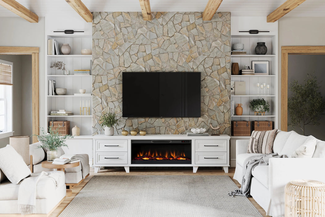 Realcozy 95" Sonoma Fireplace TV Stand