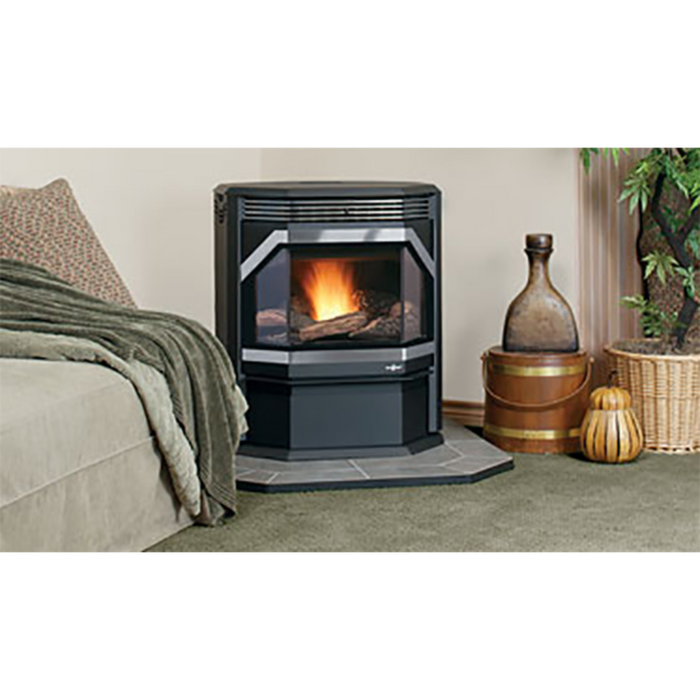 IronStrike Winslow Pellet Fireplace Insert, 39,500 BTU, 87.3% Efficiency, Smart Heat Technology, 60 lb Hopper