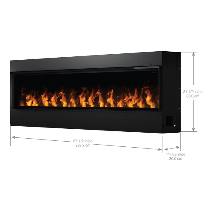 Dimplex Optimyst® Linear Electric Fireplace Insert: 4,163 – 6,551 BTU, Realistic 3D Flame & Smoke, Multicolor LED, Wi-Fi Enabled, Customizable Features, Environmentally Friendly