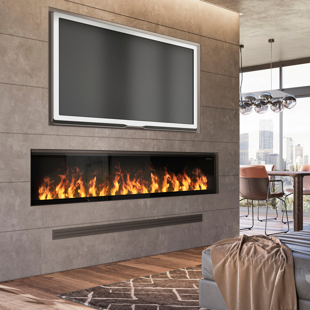 Optimyst Linear Fireplace Elegant Setting