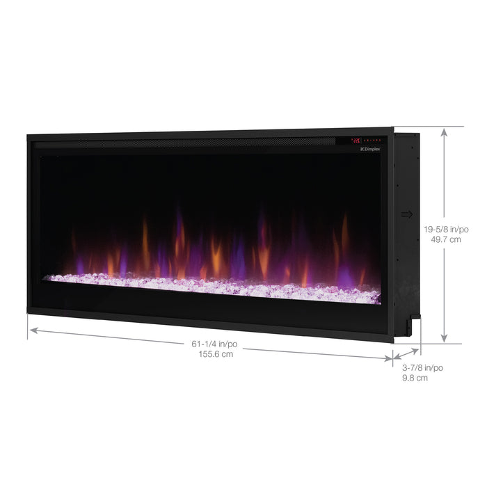 Dimplex Slim Linear Electric Fireplace: 5,118 BTU, 4-Inch Slim Profile, Flush with 2x4 Framing, Nova Effect, Color Customization, 1500W"