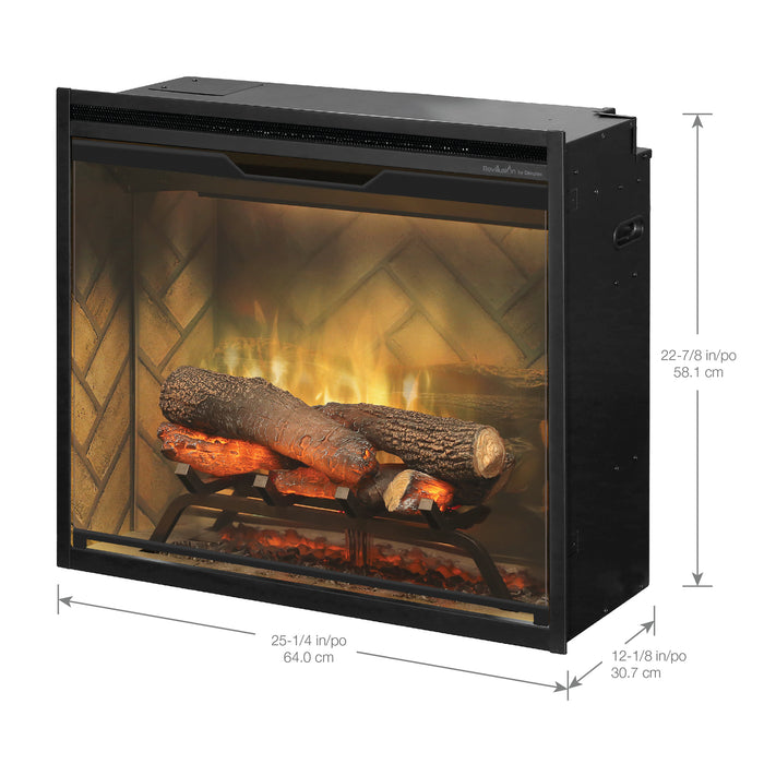 Dimplex Revillusion Electric Fireplace Insert, Remote and Plug Kit Included, Warms up to 2000 sq ft, Adjustable Flame Height and Colors, Cool Touch Glass Pane