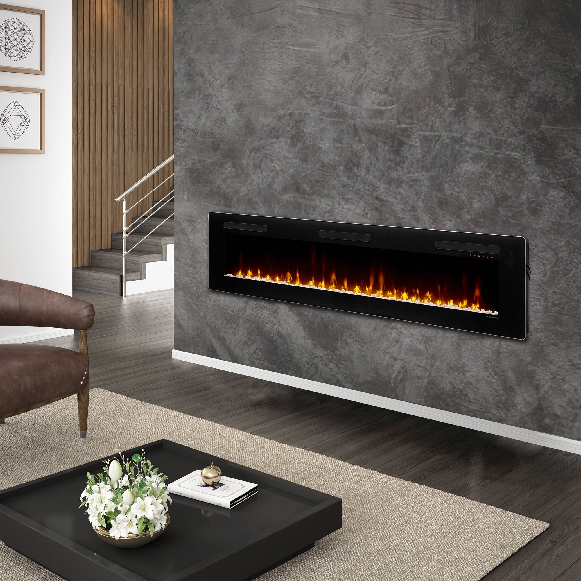 Sierra 72 inch Electric Fireplace Lifestyle Image