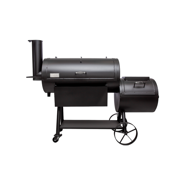 Old Country BBQ Pits Brazos Charcoal Smoker Grill, Offset Smoker, Large Cooking Area, 70" wide