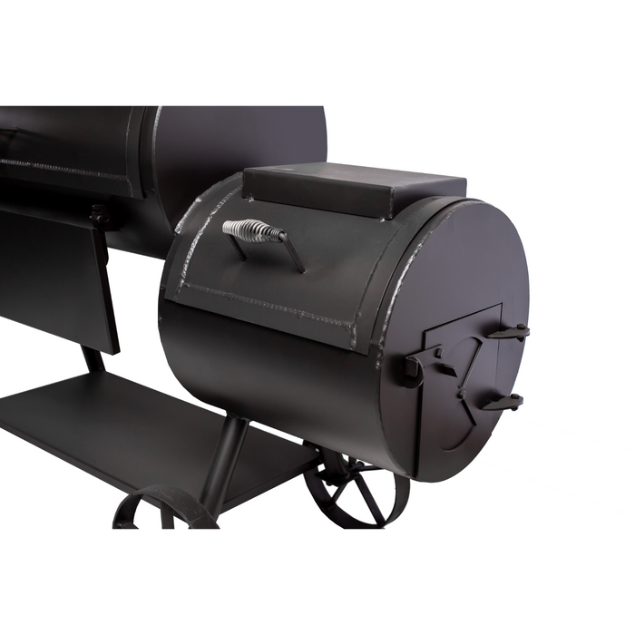 Old Country BBQ Pits Brazos Charcoal Smoker Grill, Offset Smoker, Large Cooking Area, 70" wide