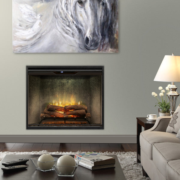 Dimplex Revillusion Electric Fireplace Insert, Remote and Plug Kit Included, Warms up to 2000 sq ft, Adjustable Flame Height and Colors, Cool Touch Glass Pane