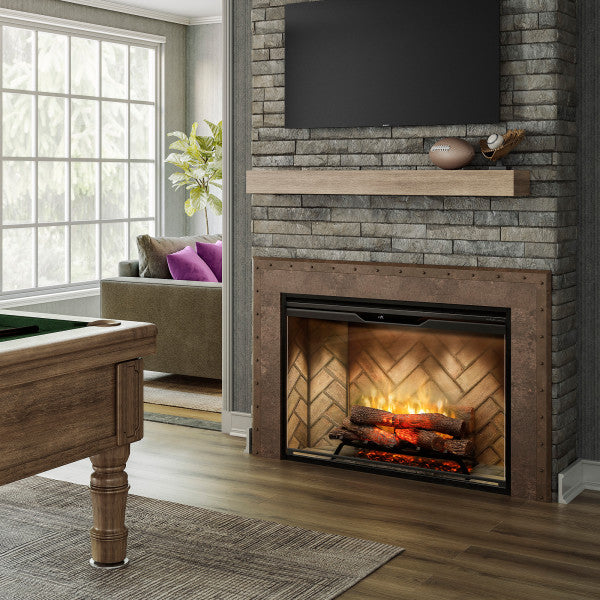 Dimplex Revillusion Electric Fireplace Insert, Remote and Plug Kit Included, Warms up to 2000 sq ft, Adjustable Flame Height and Colors, Cool Touch Glass Pane