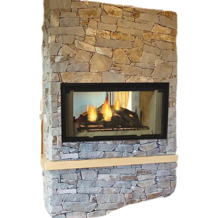 Majestic See-Through 42-inch Wood Fireplace, Designer Series, Full Refractory Lining, Powder Coat Finish, Outside Air Kit