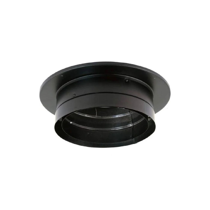 DuraVent 6" DVL Double Wall Close Clearance Stove Pipe - Chimney Adapter w/ Trim (SS inner, black outer)