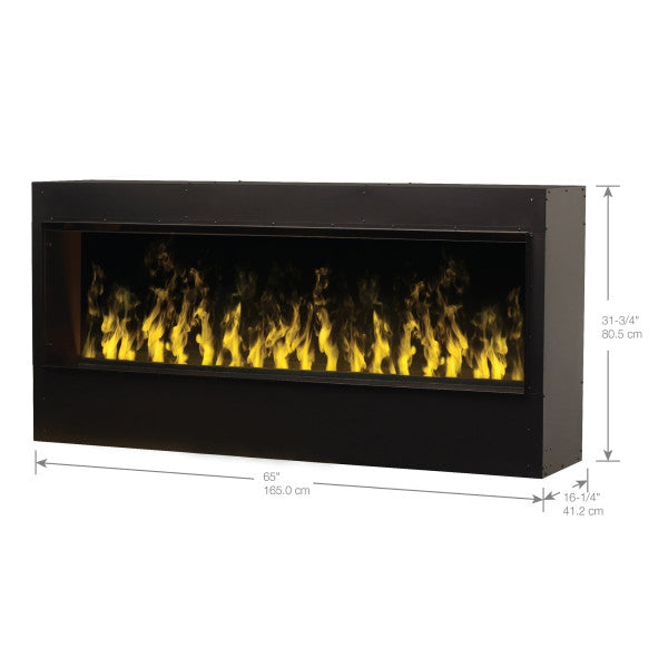 Dimplex Optimyst Pro 60 inch Built-in Electric Water Vapor Fireplace with Ultrasonic Flame Technology, Fan-Forced Heater, and Single or Double-Sided Installation, X-GBF1500-PRO