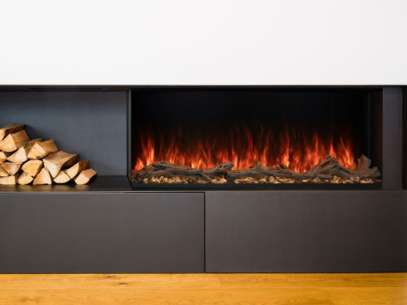 Modern Flames Landscape Pro Multi Electric Fireplace, Available in 44" 56" 68" 80" 96" 120", Built-in Heater, Multi-Sided View, Wi-Fi Control, RGB Flame, Indoor & Outdoor