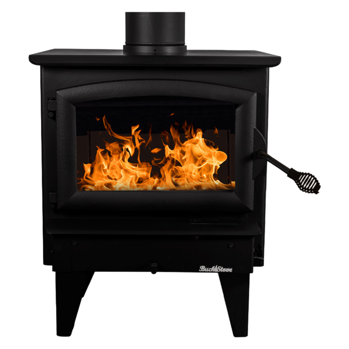 Buck Stove Model 21 NC Small Wood Burning Stove, Insert/Freestanding, 11,079-28,901 BTU, Heats up to 800-1800 sq ft, Non-Catalytic, Efficient