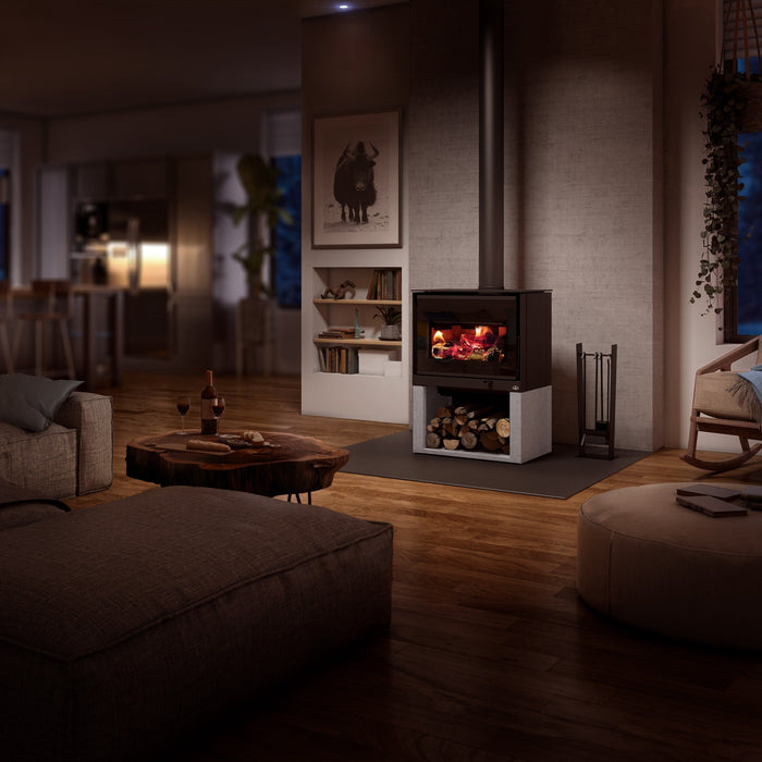 Osburn INSPIRE 2000 Large Wood Burning Stove  75,000 BTU/h, Heats 500-2,100 sq ft, 79% Efficiency, Low Emission, Modern Design