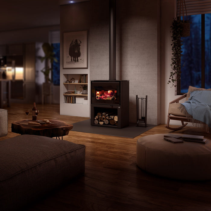 Osburn INSPIRE 2000 Large Wood Burning Stove  75,000 BTU/h, Heats 500-2,100 sq ft, 79% Efficiency, Low Emission, Modern Design